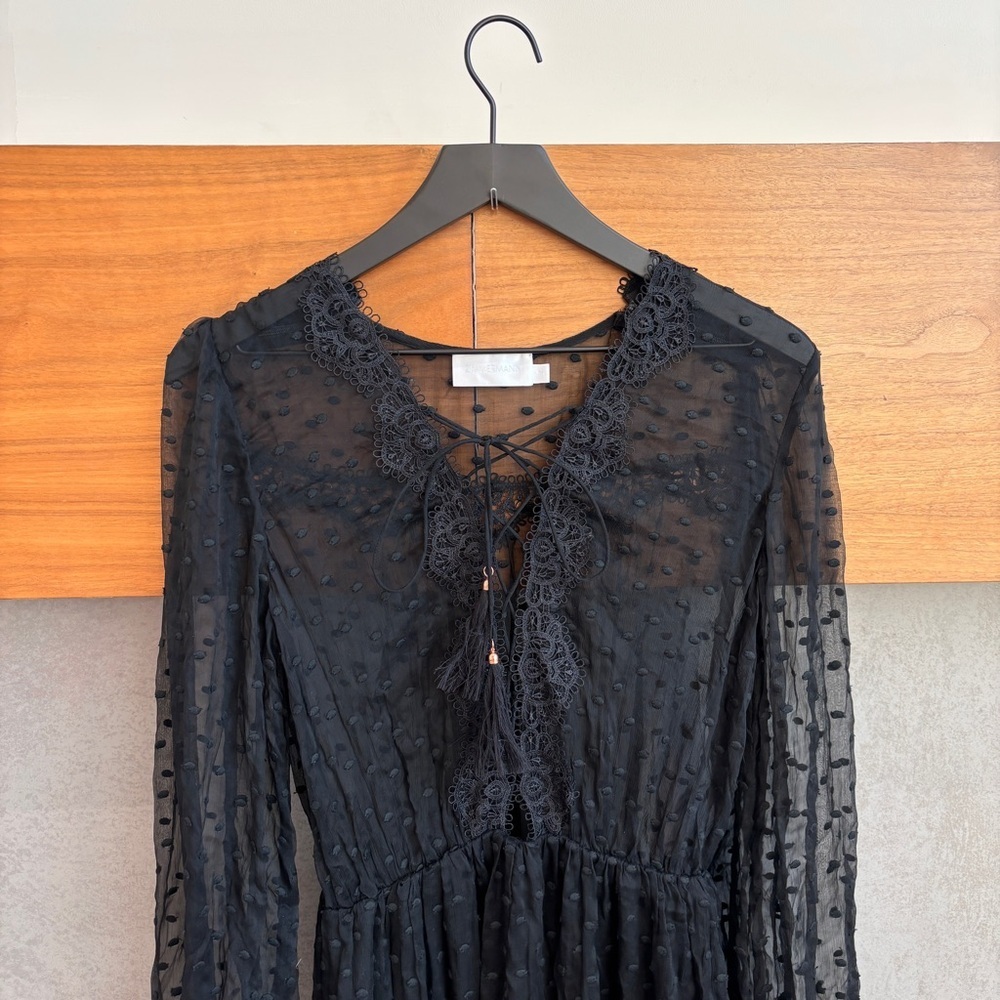 ZIMMERMANN Oleander Lattice Romper, Size 2 - Picture 7 of 16